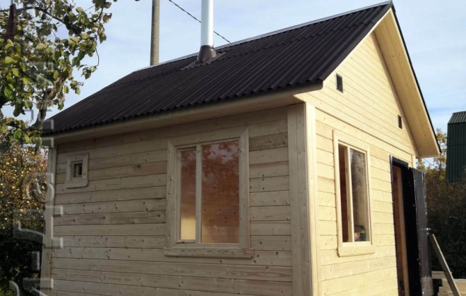 2 Брусовая баня Б-2, 4×4, 16 м², Московская область, Клинский район, СНТ Удача (3)